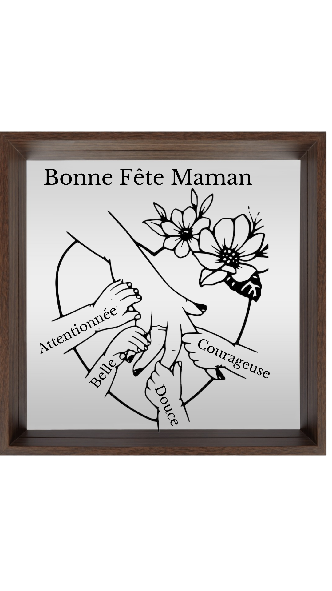 Miroir personnalisé "Fête des mères"