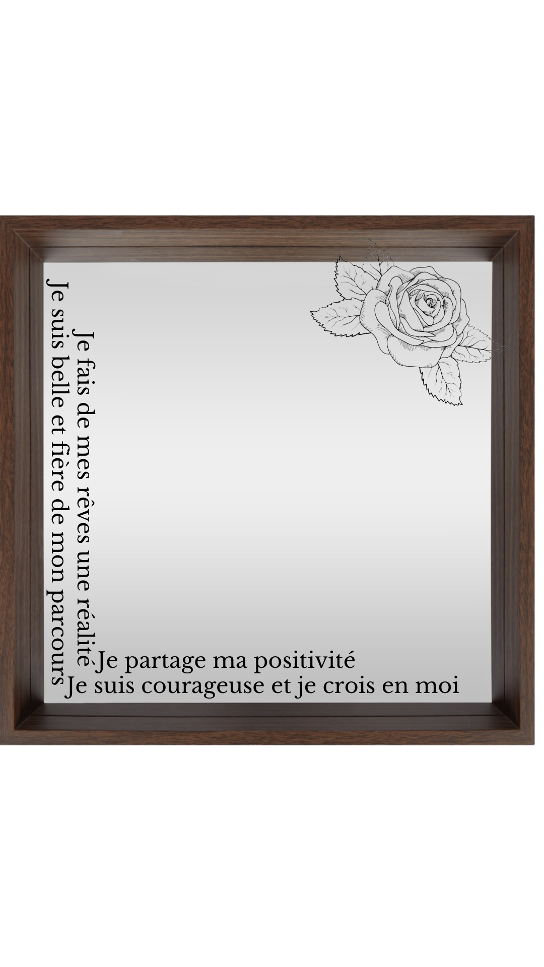 Miroir personnalisé "Fête des mères"