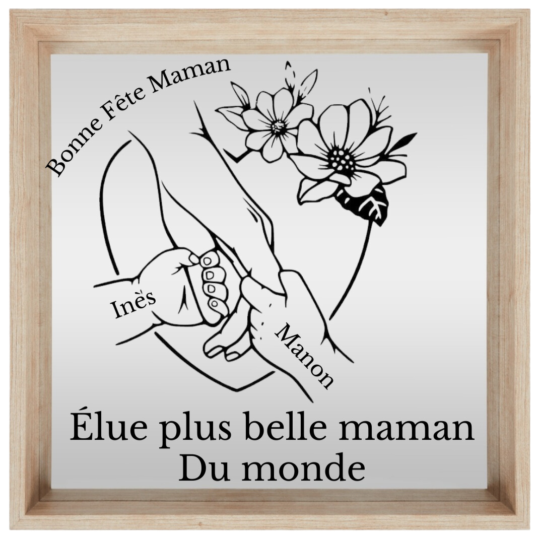 Miroir personnalisé "Fête des mères"