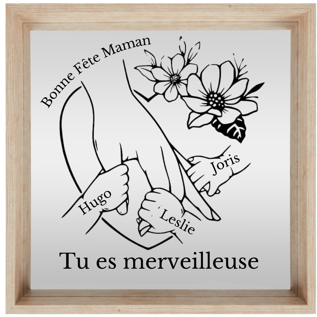 Miroir personnalisé "Fête des mères"