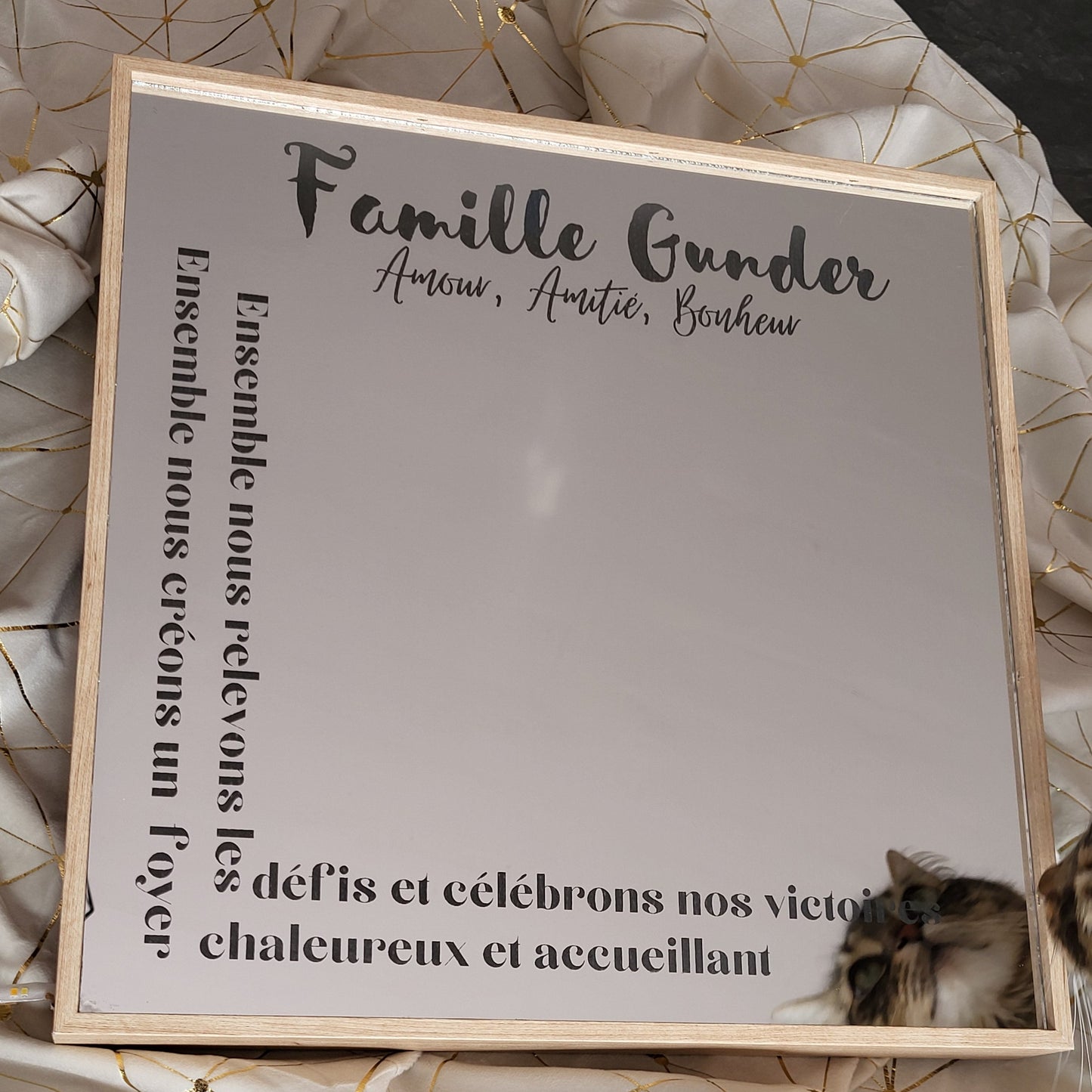 Miroir lumineux personnalisé