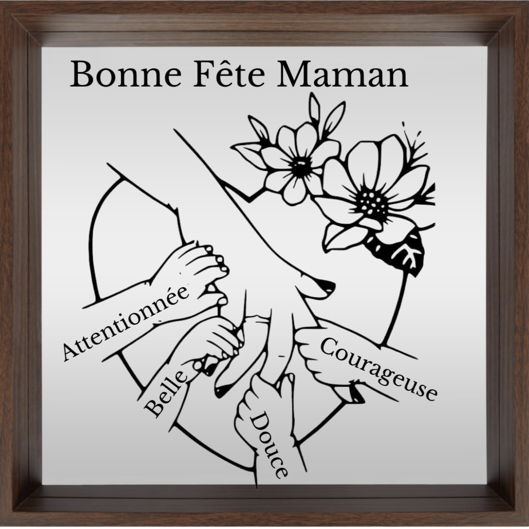 Miroir personnalisé "Fête des mères"