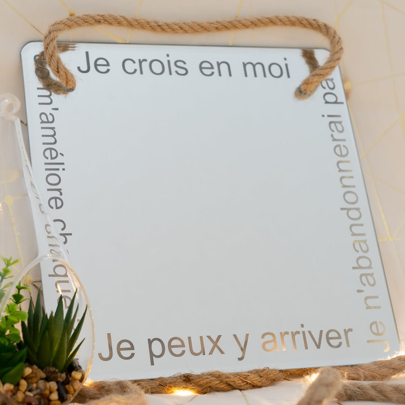 Miroir positif carré