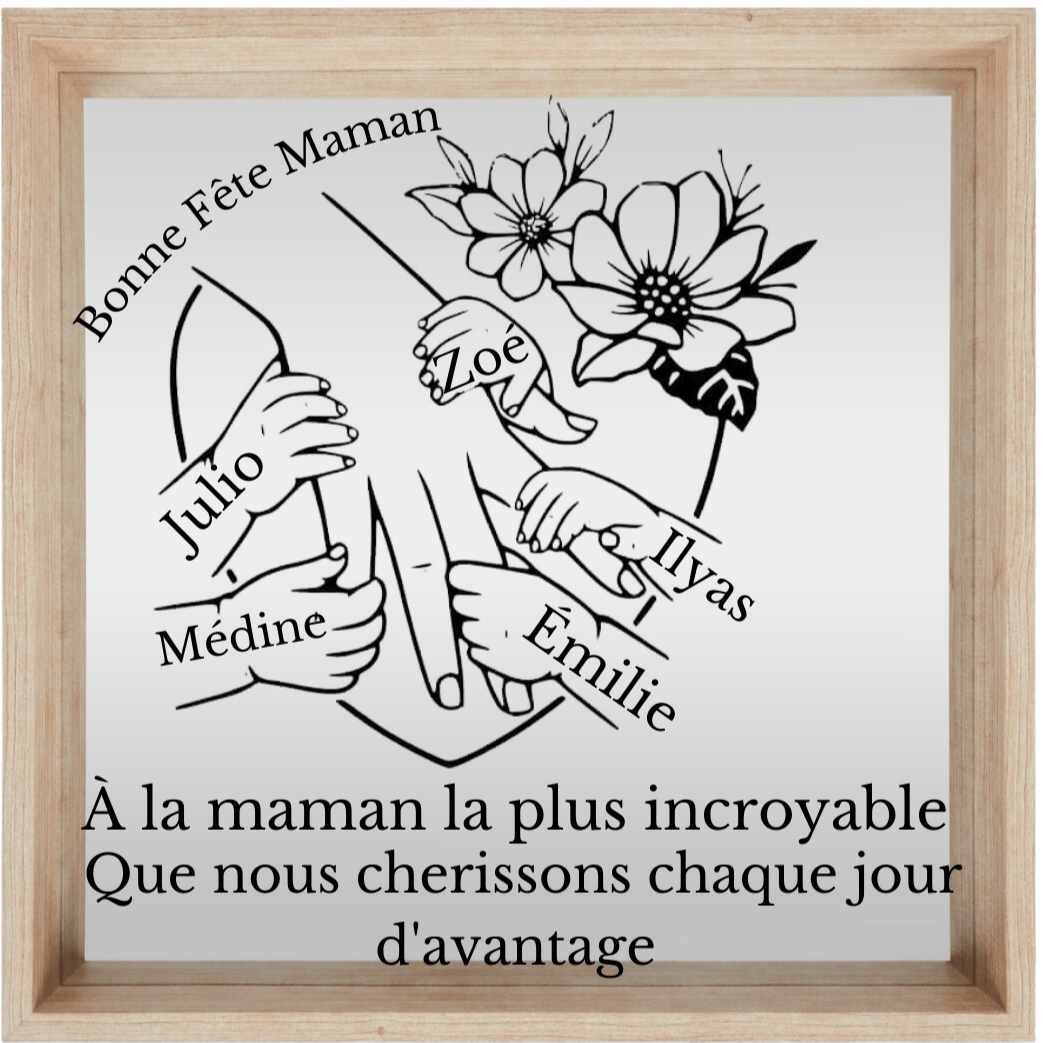 Miroir personnalisé "Fête des mères"
