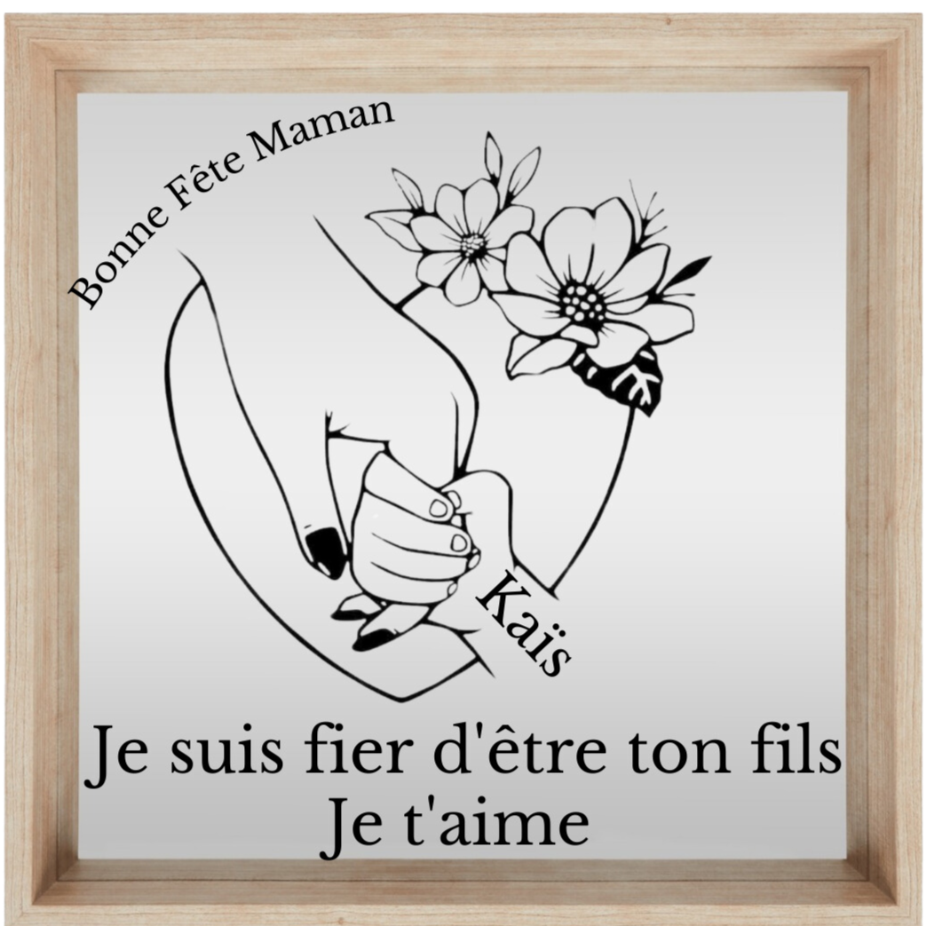 Miroir personnalisé "Fête des mères"
