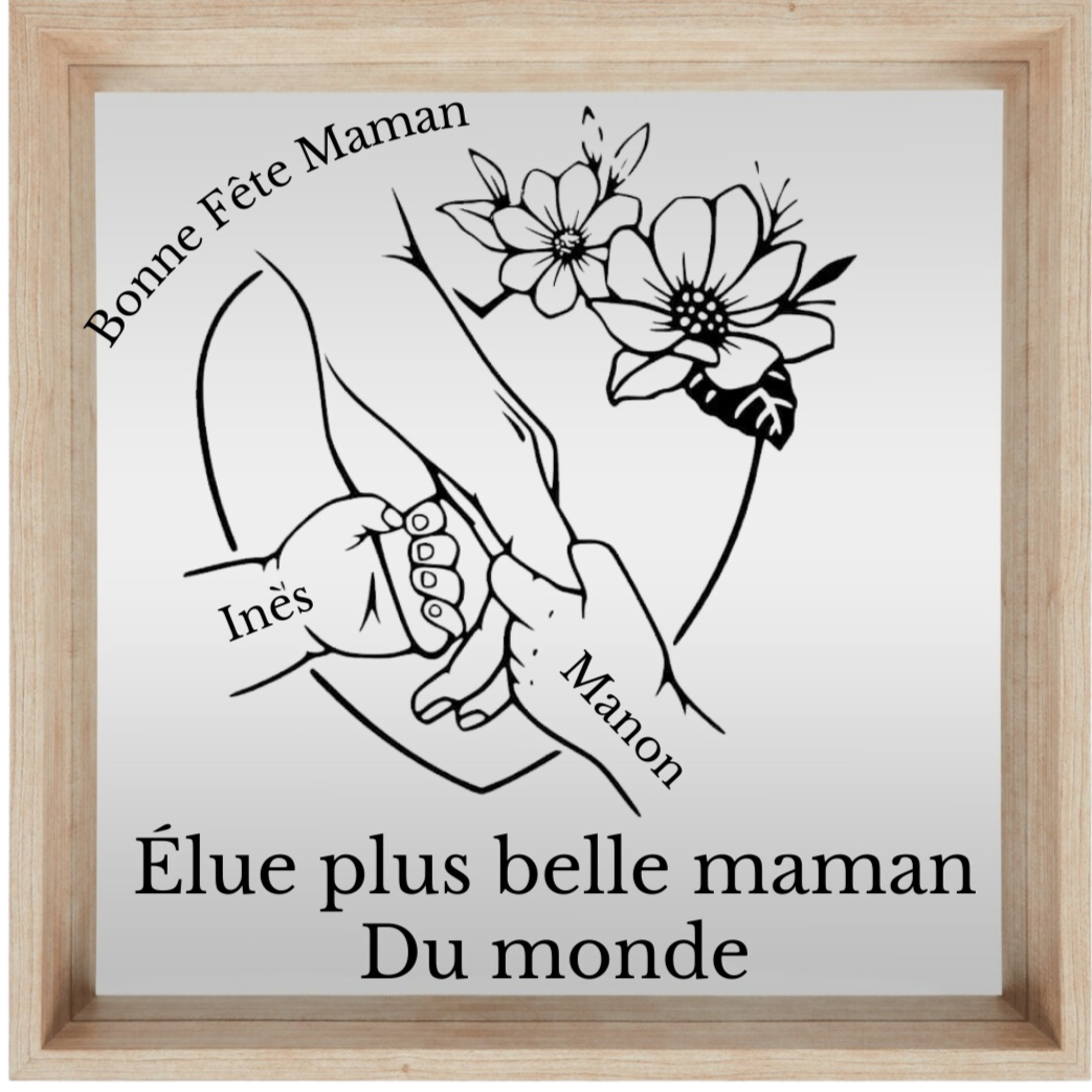 Miroir personnalisé "Fête des mères"