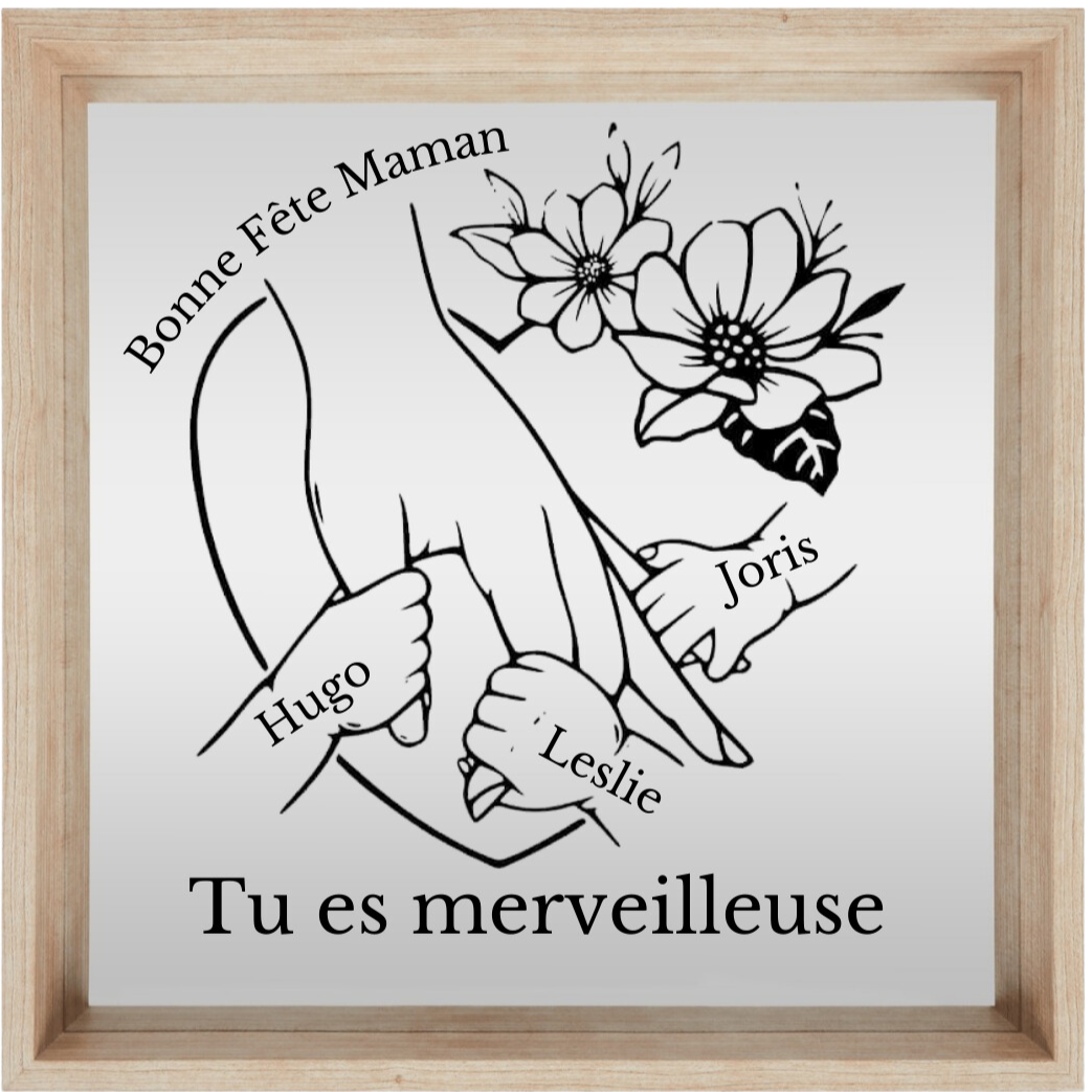 Miroir personnalisé "Fête des mères"